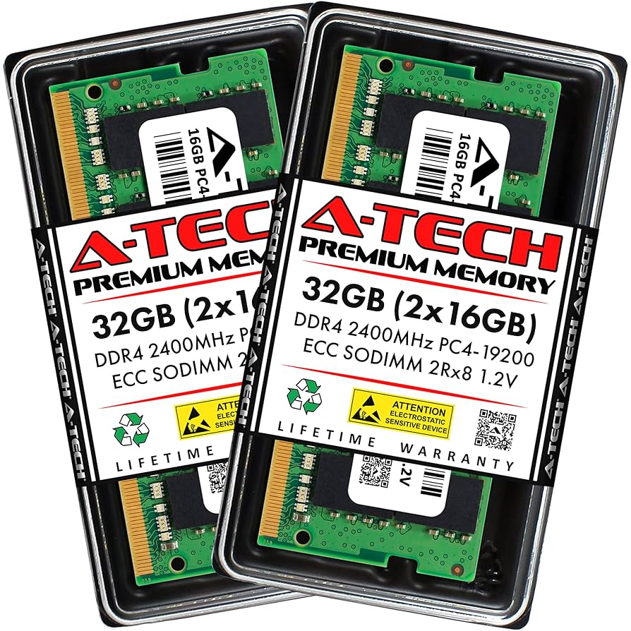 SO-DIMM DDR4 32GB ×2 A-Tech 32GB (2x16GB) RAM Replacement for Synology D4ECSO